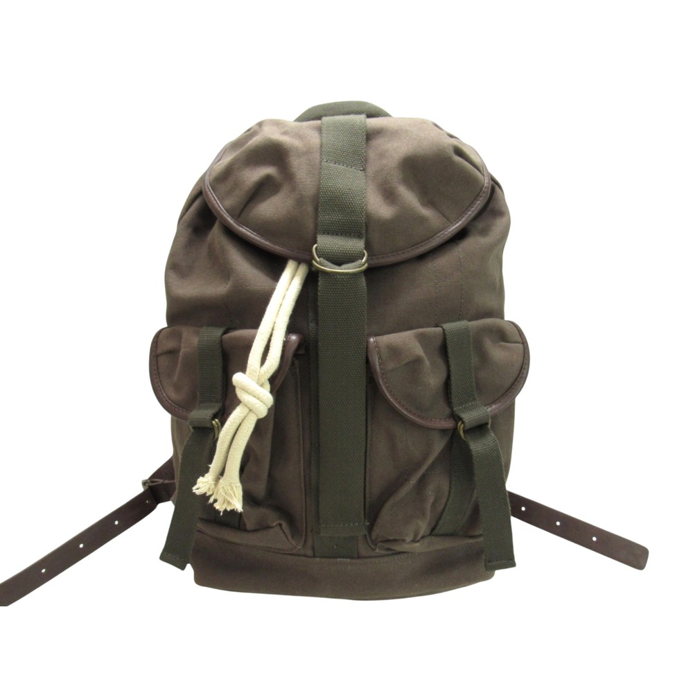 TOMMY BAHAMA Green CANVAS Leather Trim LA JOLLA LAPTOP RUCKSACK Backpack Travel